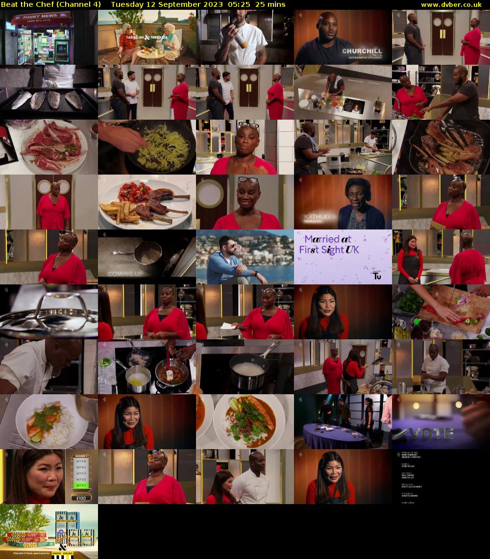 Beat the Chef (Channel 4) Tuesday 12 September 2023 05:25 - 05:50
