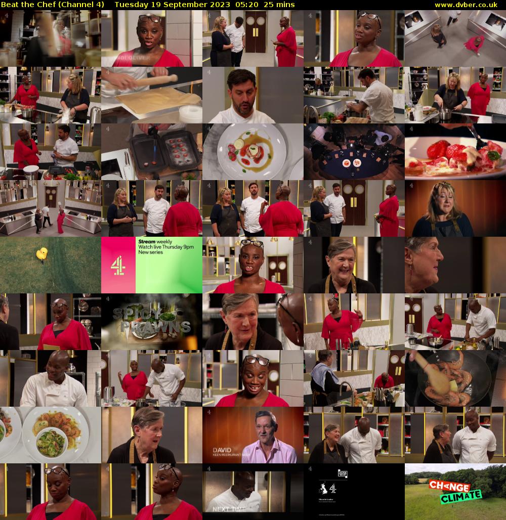 Beat the Chef (Channel 4) Tuesday 19 September 2023 05:20 - 05:45