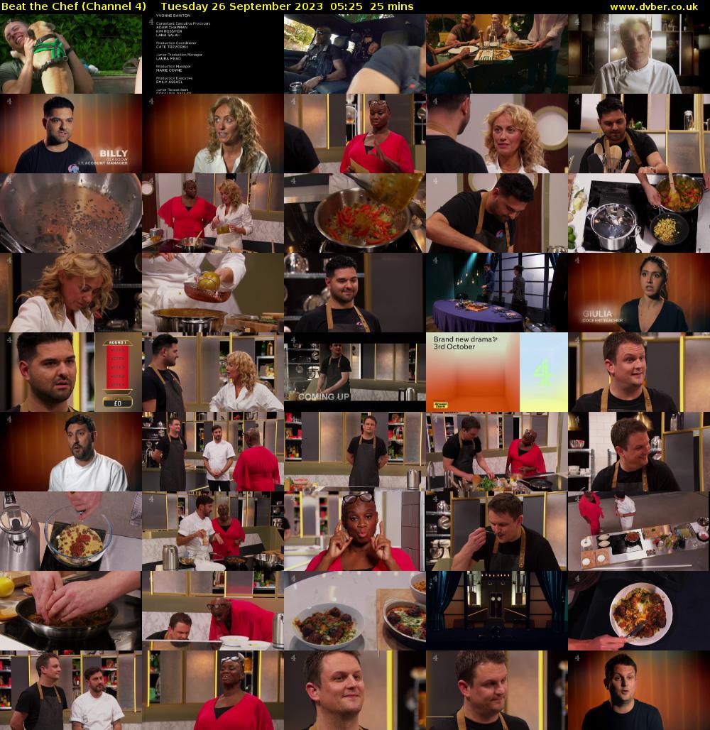 Beat the Chef (Channel 4) Tuesday 26 September 2023 05:25 - 05:50