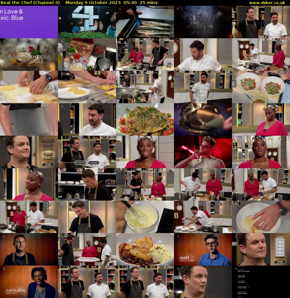 Beat the Chef (Channel 4) Monday 9 October 2023 05:40 - 06:05