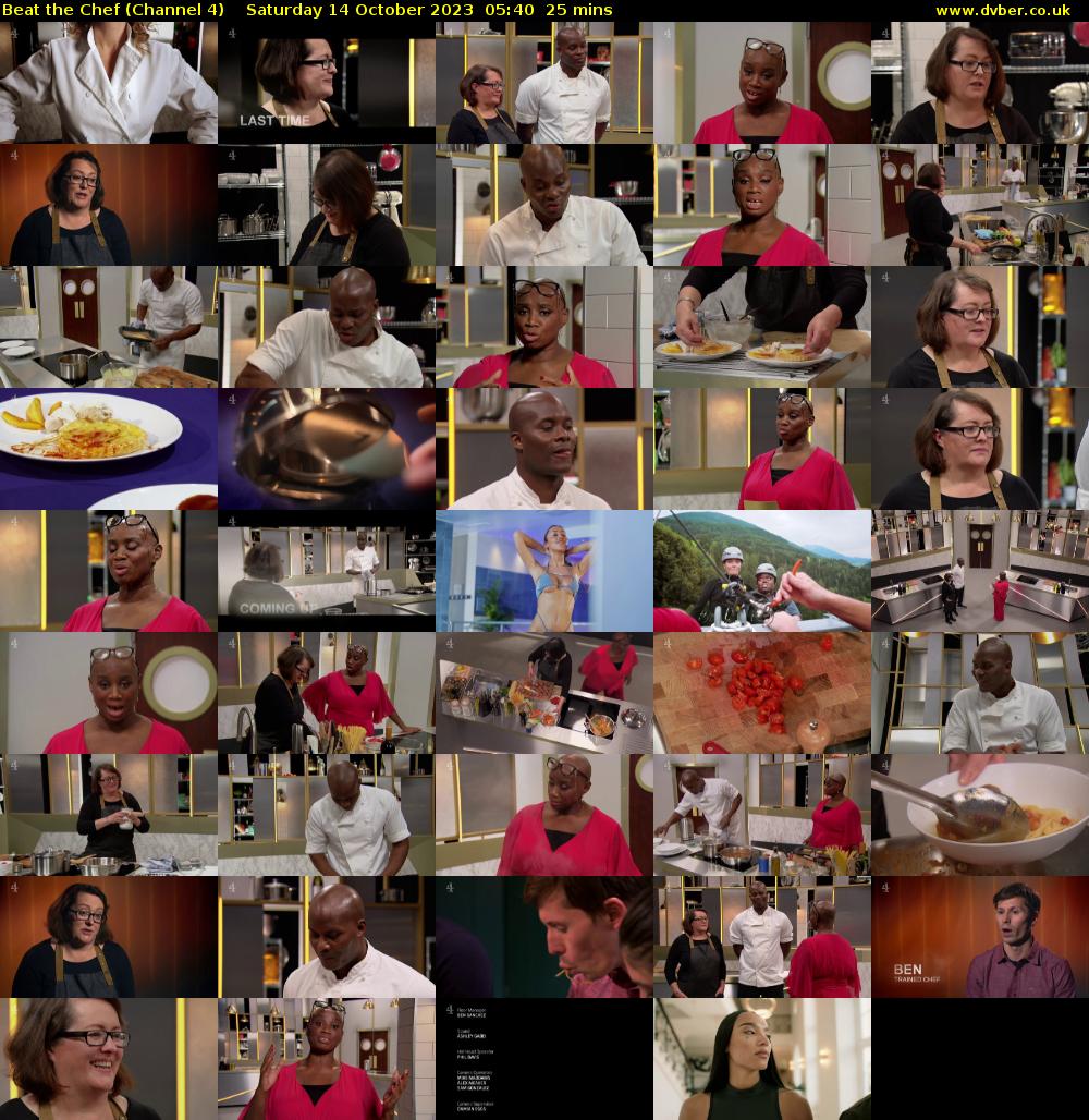 Beat the Chef (Channel 4) Saturday 14 October 2023 05:40 - 06:05