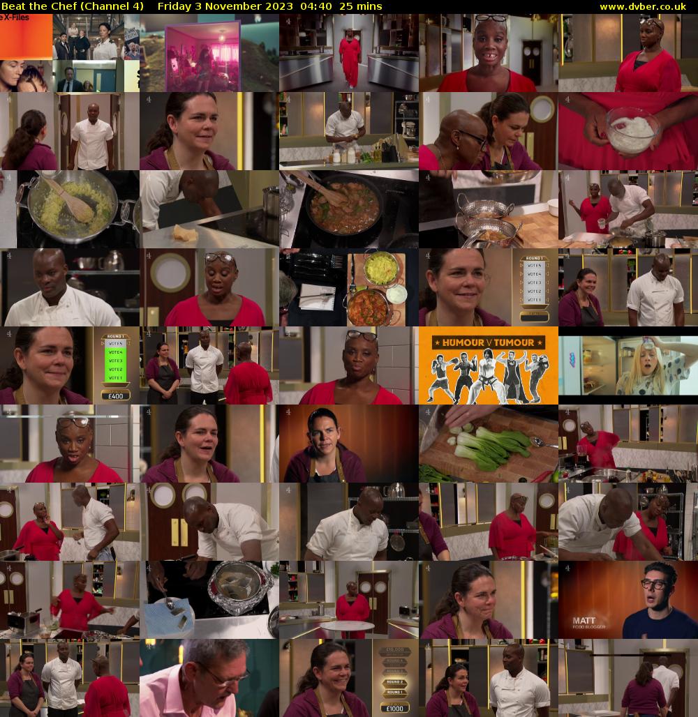 Beat the Chef (Channel 4) Friday 3 November 2023 04:40 - 05:05