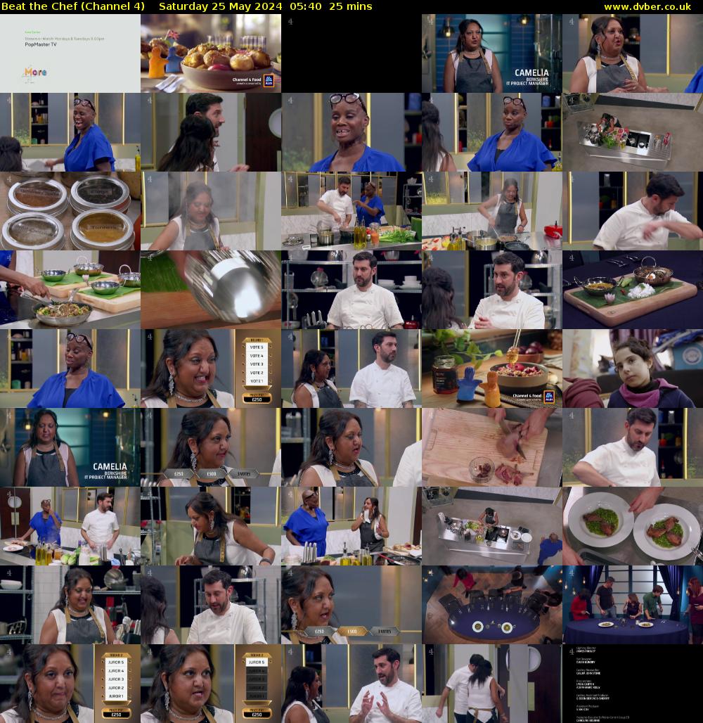 Beat the Chef (Channel 4) Saturday 25 May 2024 05:40 - 06:05