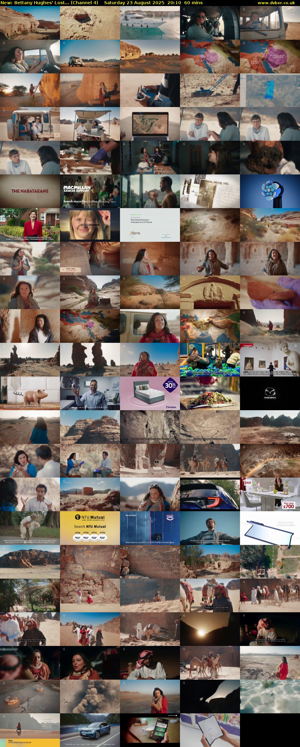 Bettany Hughes' Lost... (Channel 4) Saturday 23 August 2025 20:10 - 21:10