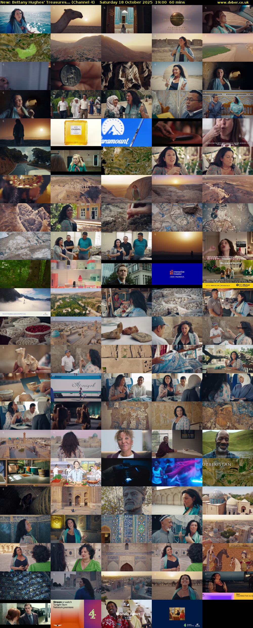 Bettany Hughes' Treasures... (Channel 4) Saturday 18 October 2025 19:00 - 20:00