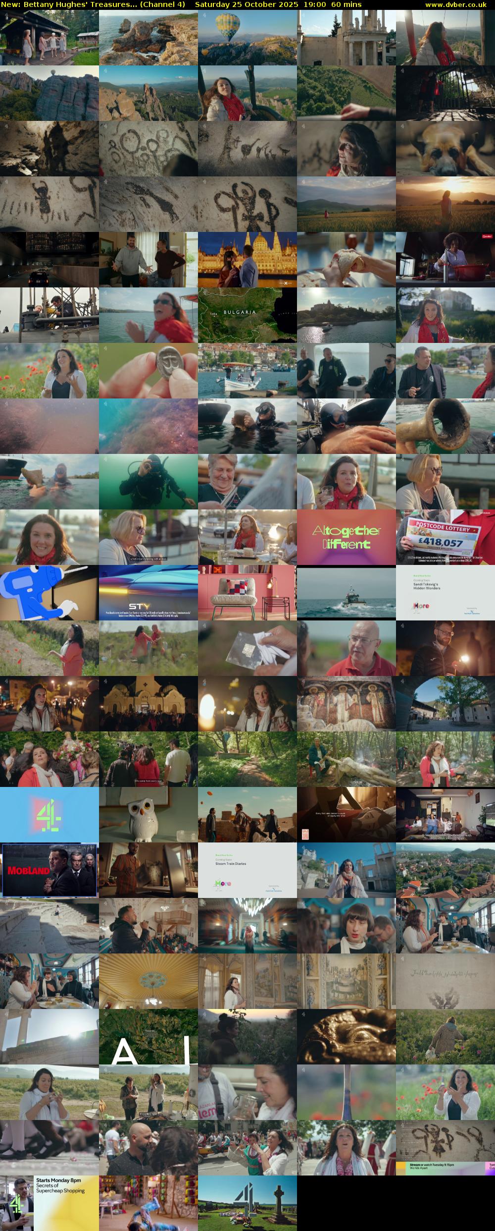 Bettany Hughes' Treasures... (Channel 4) Saturday 25 October 2025 19:00 - 20:00