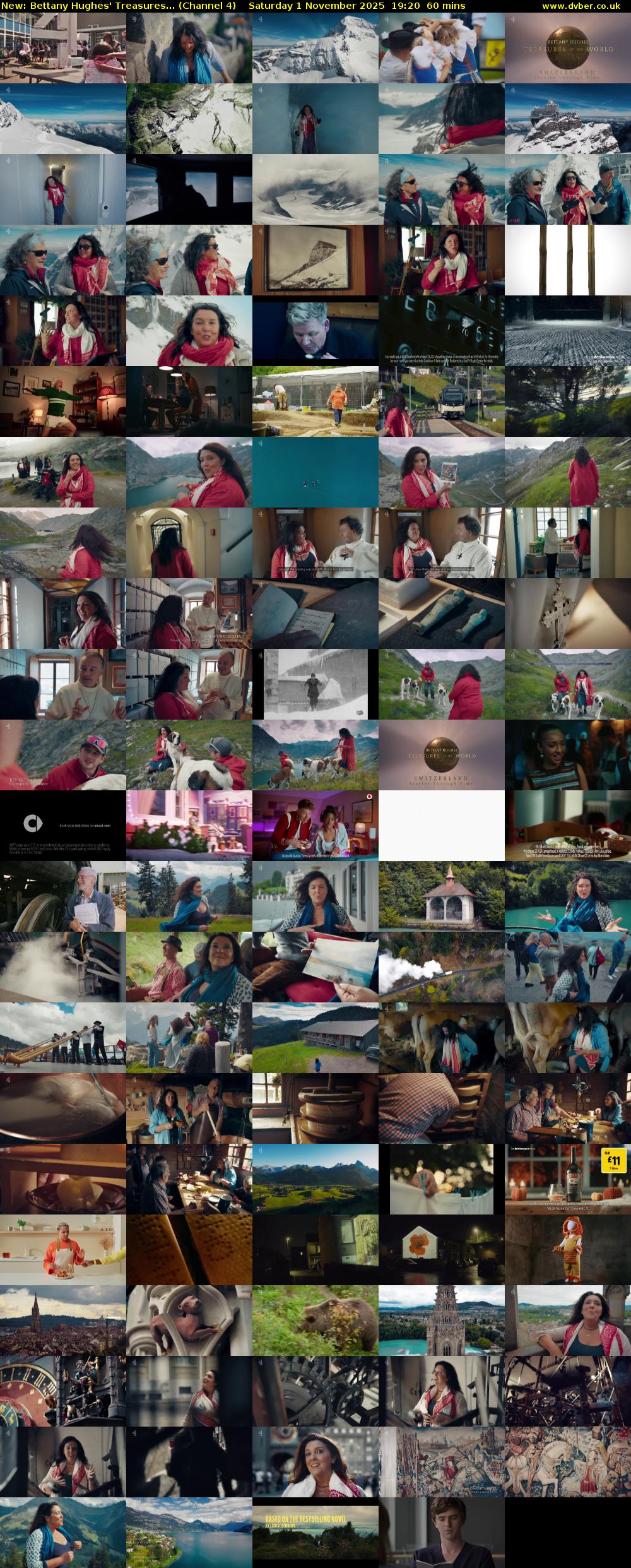 Bettany Hughes' Treasures... (Channel 4) Saturday 1 November 2025 19:20 - 20:20