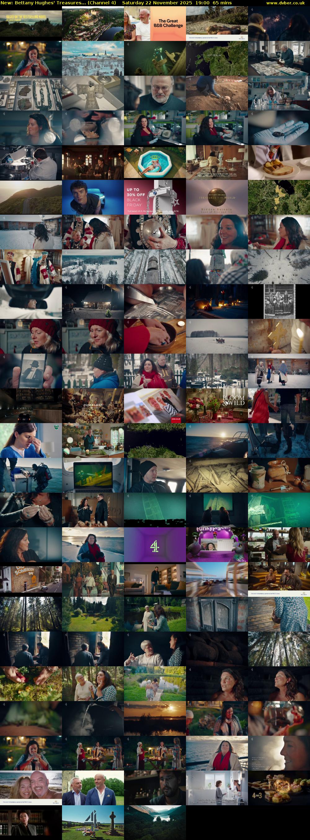 Bettany Hughes' Treasures... (Channel 4) Saturday 22 November 2025 19:00 - 20:05