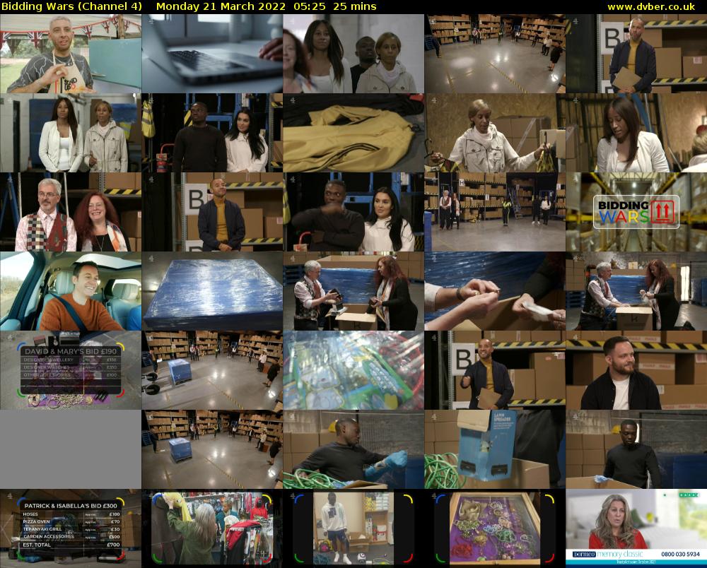 Bidding Wars (Channel 4) Monday 21 March 2022 05:25 - 05:50