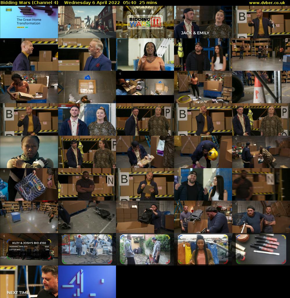 Bidding Wars (Channel 4) Wednesday 6 April 2022 05:40 - 06:05