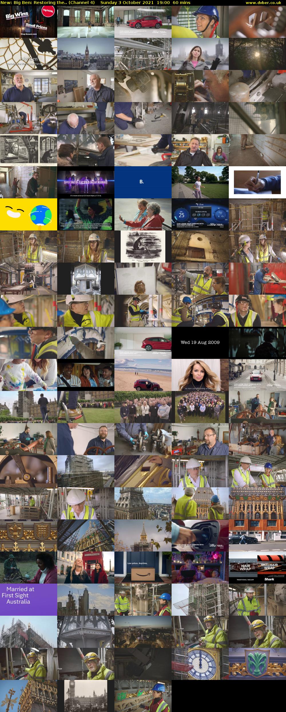 Big Ben: Restoring the.. (Channel 4) Sunday 3 October 2021 19:00 - 20:00