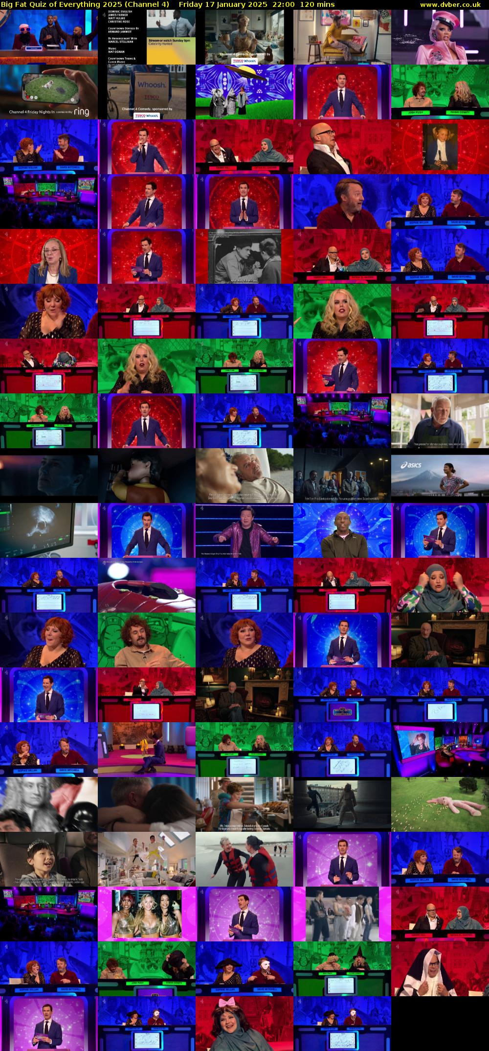 Big Fat Quiz of Everything 2025 (Channel 4) Friday 17 January 2025 22:00 - 00:00