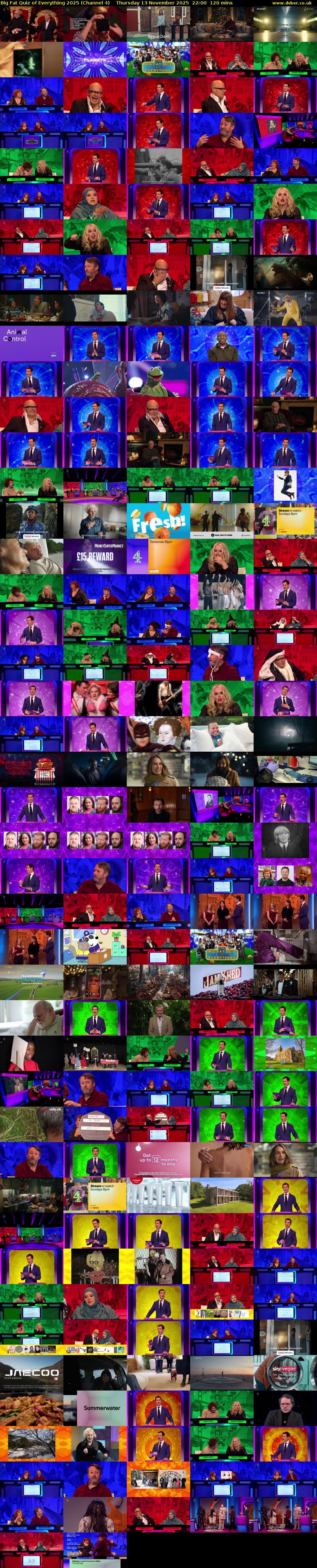 Big Fat Quiz of Everything 2025 (Channel 4) Thursday 13 November 2025 22:00 - 00:00