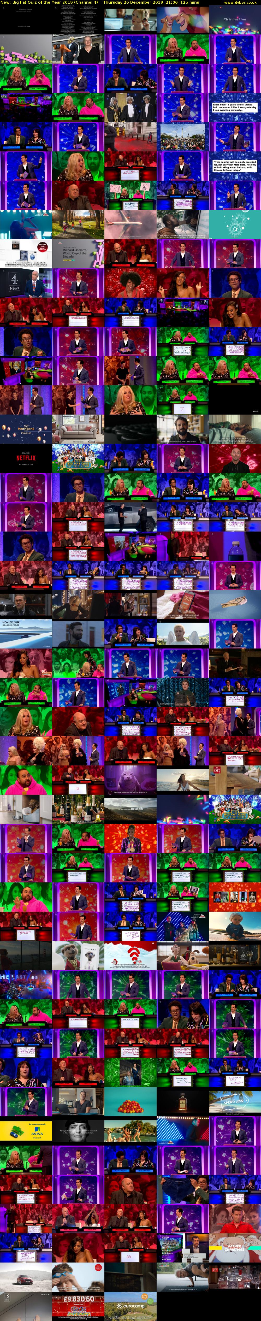 Big Fat Quiz of the Year 2019 (Channel 4) Thursday 26 December 2019 21:00 - 23:05