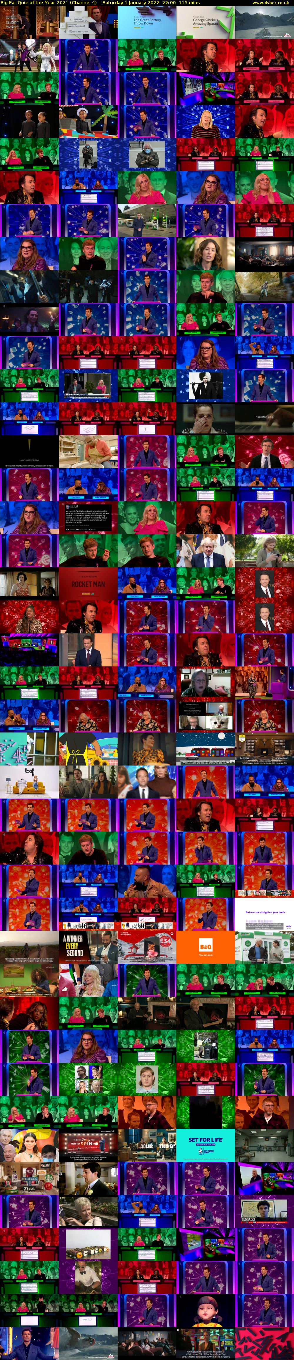 Big Fat Quiz of the Year 2021 (Channel 4) Saturday 1 January 2022 22:00 - 23:55