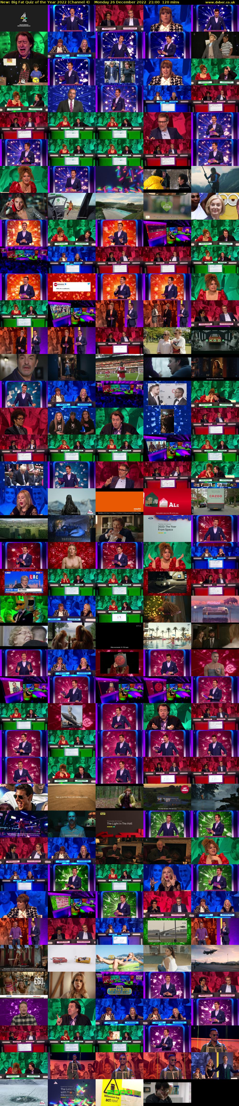 Big Fat Quiz of the Year 2022 (Channel 4) Monday 26 December 2022 21:00 - 23:00