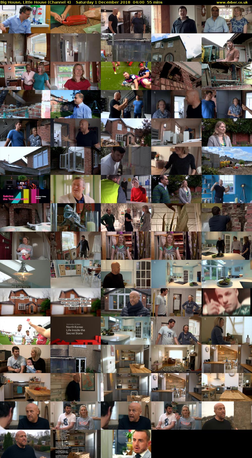 Big House, Little House (Channel 4) Saturday 1 December 2018 04:00 - 04:55