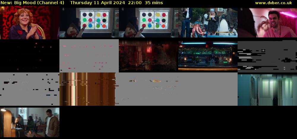 Big Mood (Channel 4) Thursday 11 April 2024 22:00 - 22:35