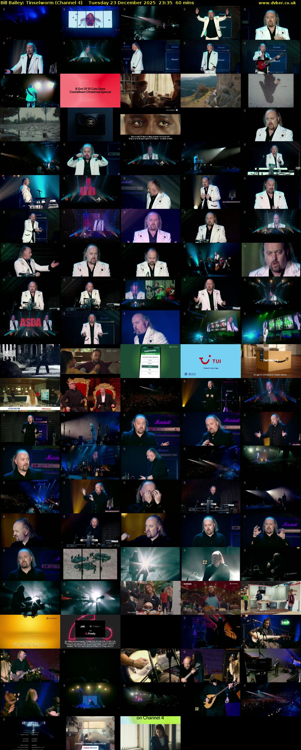 Bill Bailey: Tinselworm (Channel 4) Tuesday 23 December 2025 23:35 - 00:35