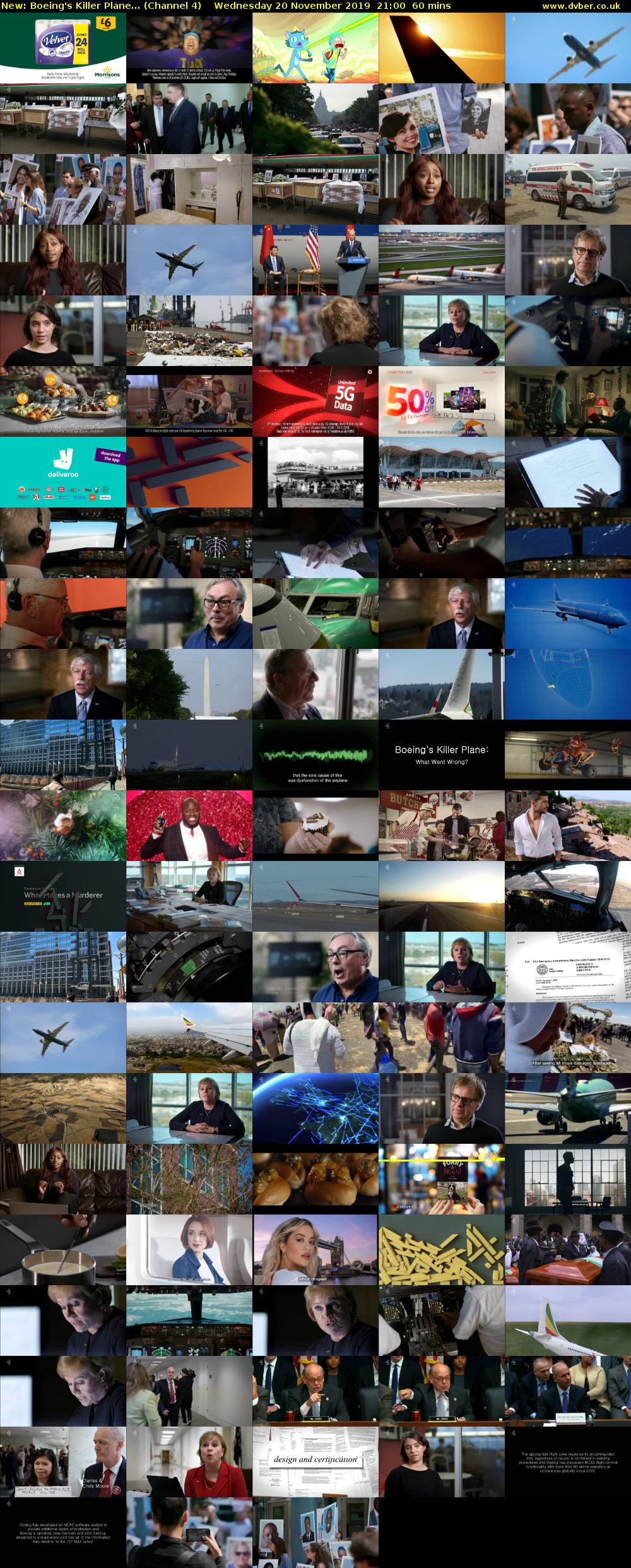 Boeing's Killer Plane... (Channel 4) Wednesday 20 November 2019 21:00 - 22:00