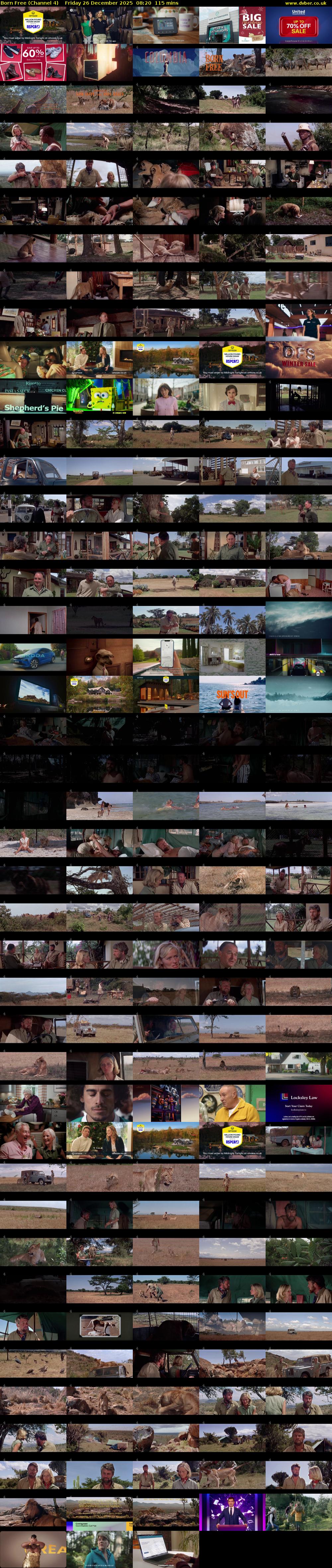 Born Free (Channel 4) Friday 26 December 2025 08:20 - 10:15