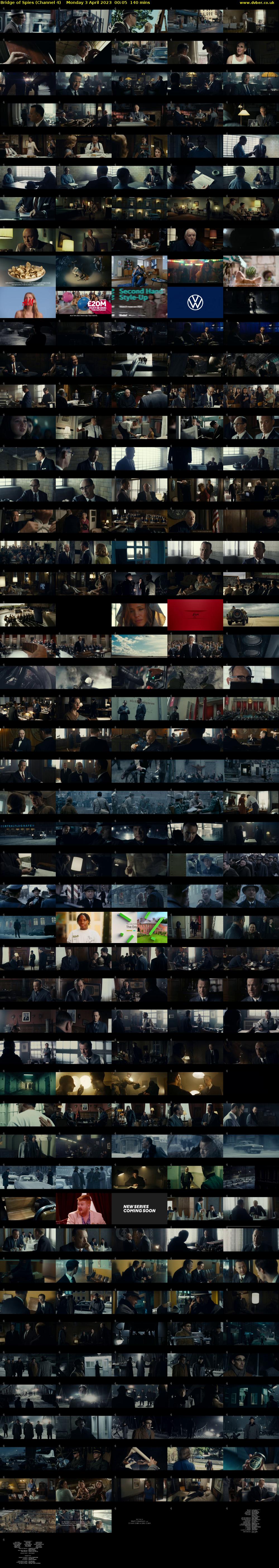Bridge of Spies (Channel 4) Monday 3 April 2023 00:05 - 02:25