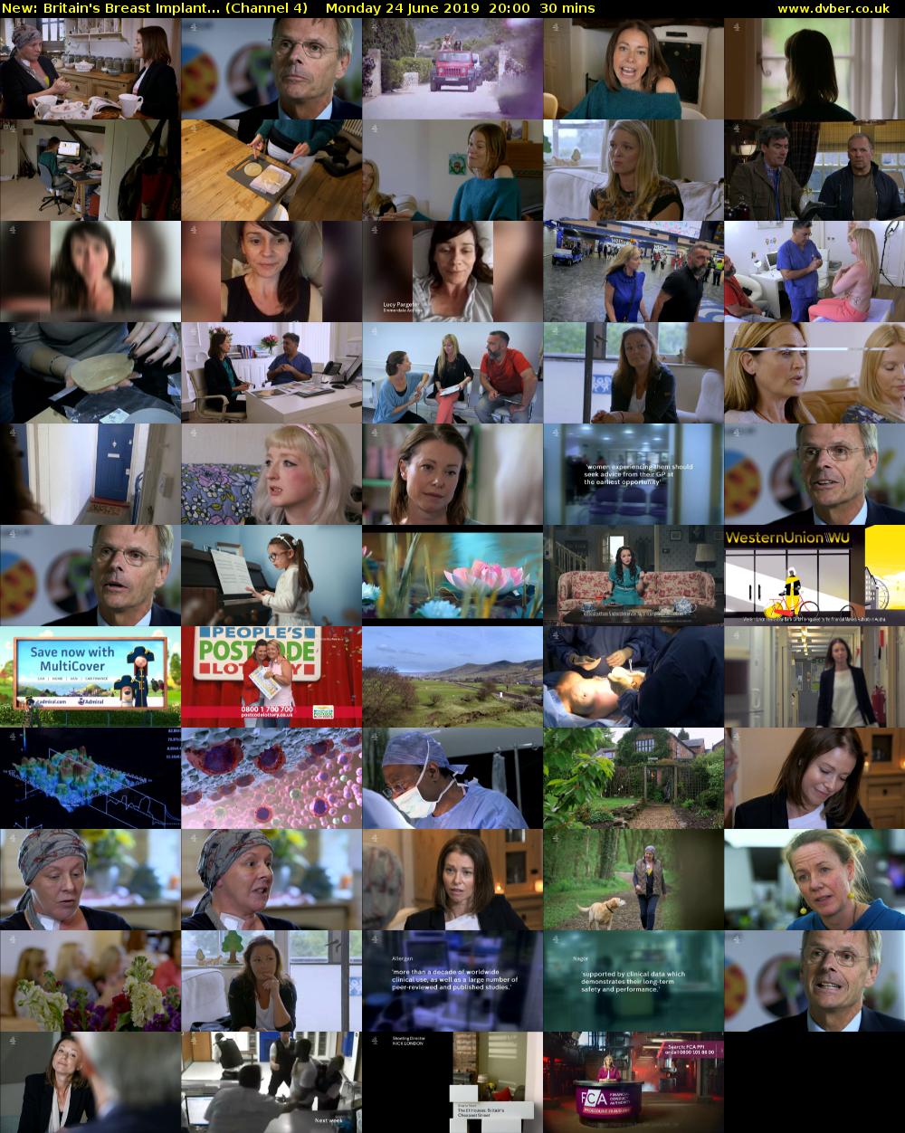 Britain's Breast Implant... (Channel 4) Monday 24 June 2019 20:00 - 20:30