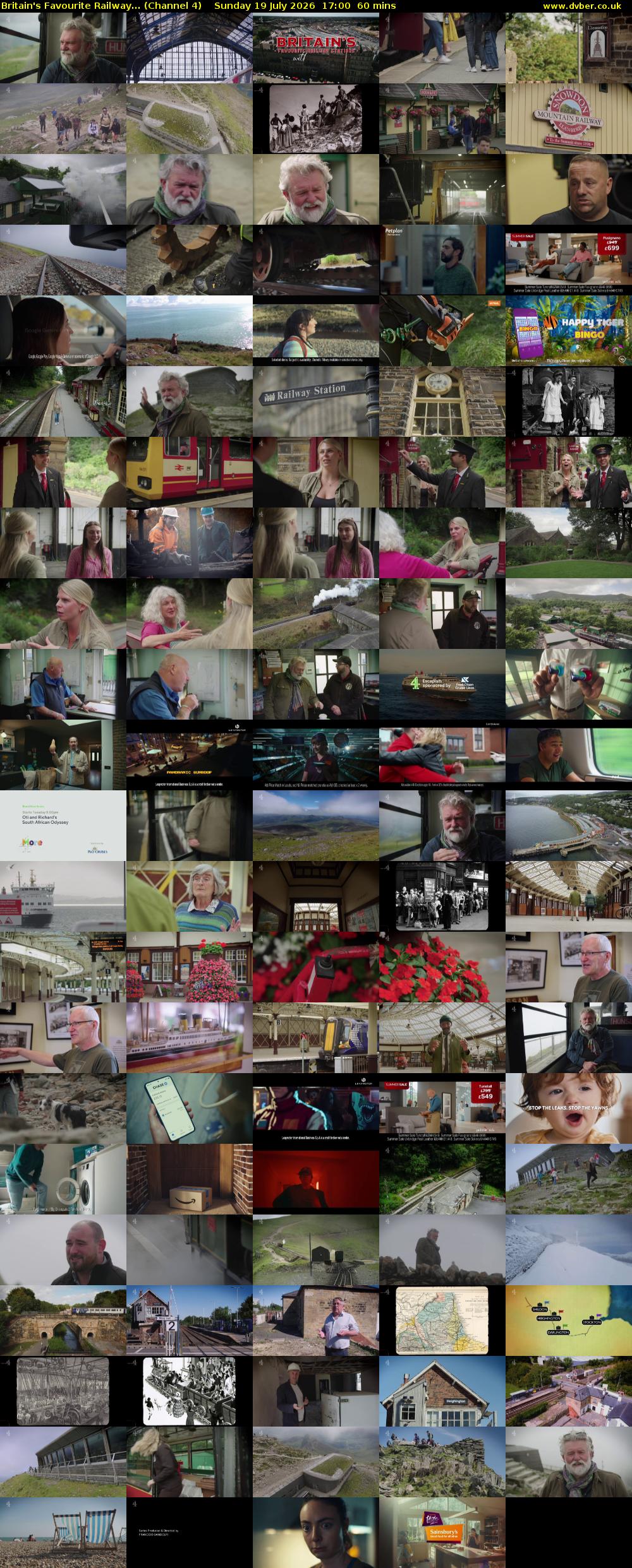 Britain's Favourite Railway... (Channel 4) Sunday 19 July 2026 17:00 - 18:00