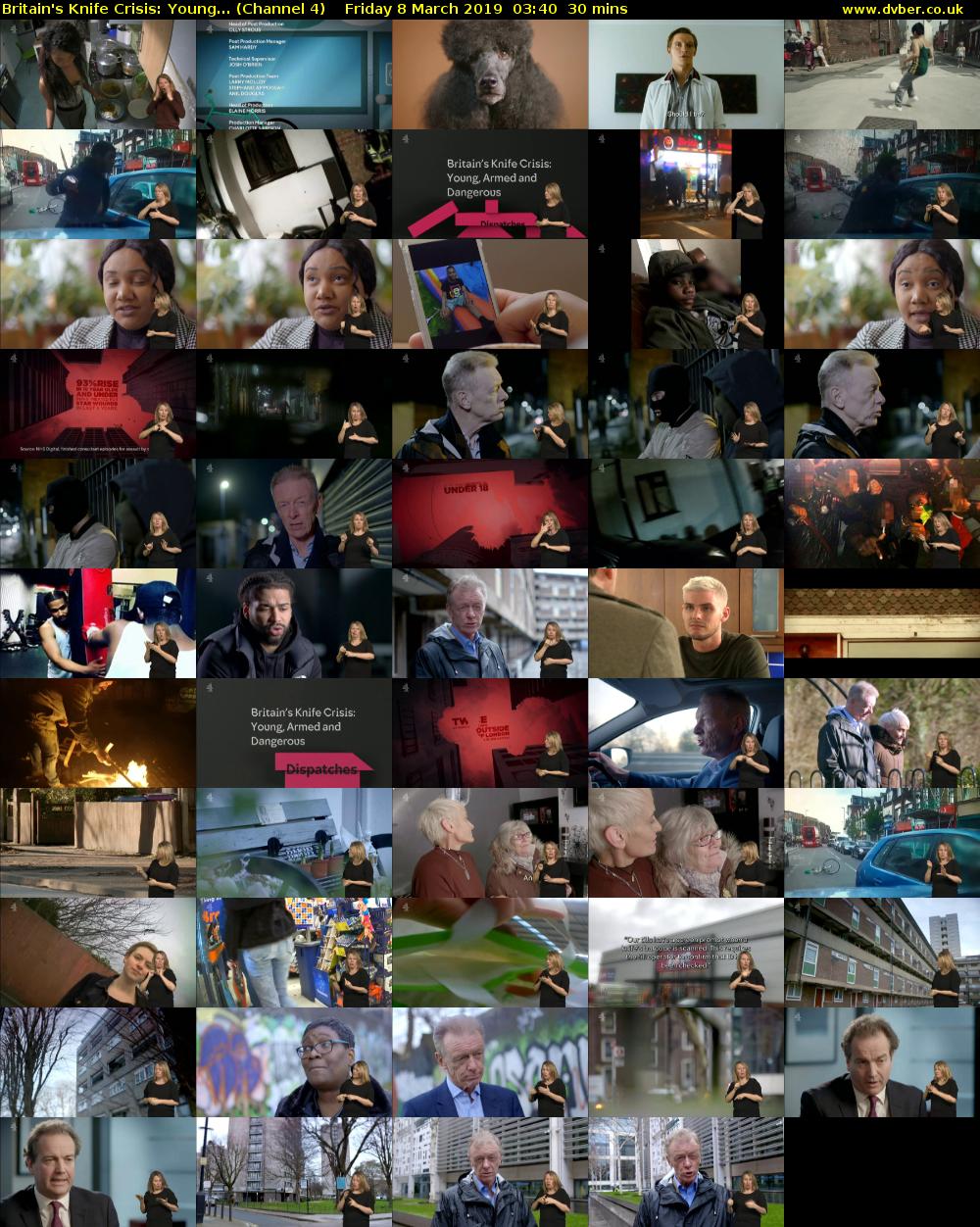 Britain's Knife Crisis: Young... (Channel 4) Friday 8 March 2019 03:40 - 04:10