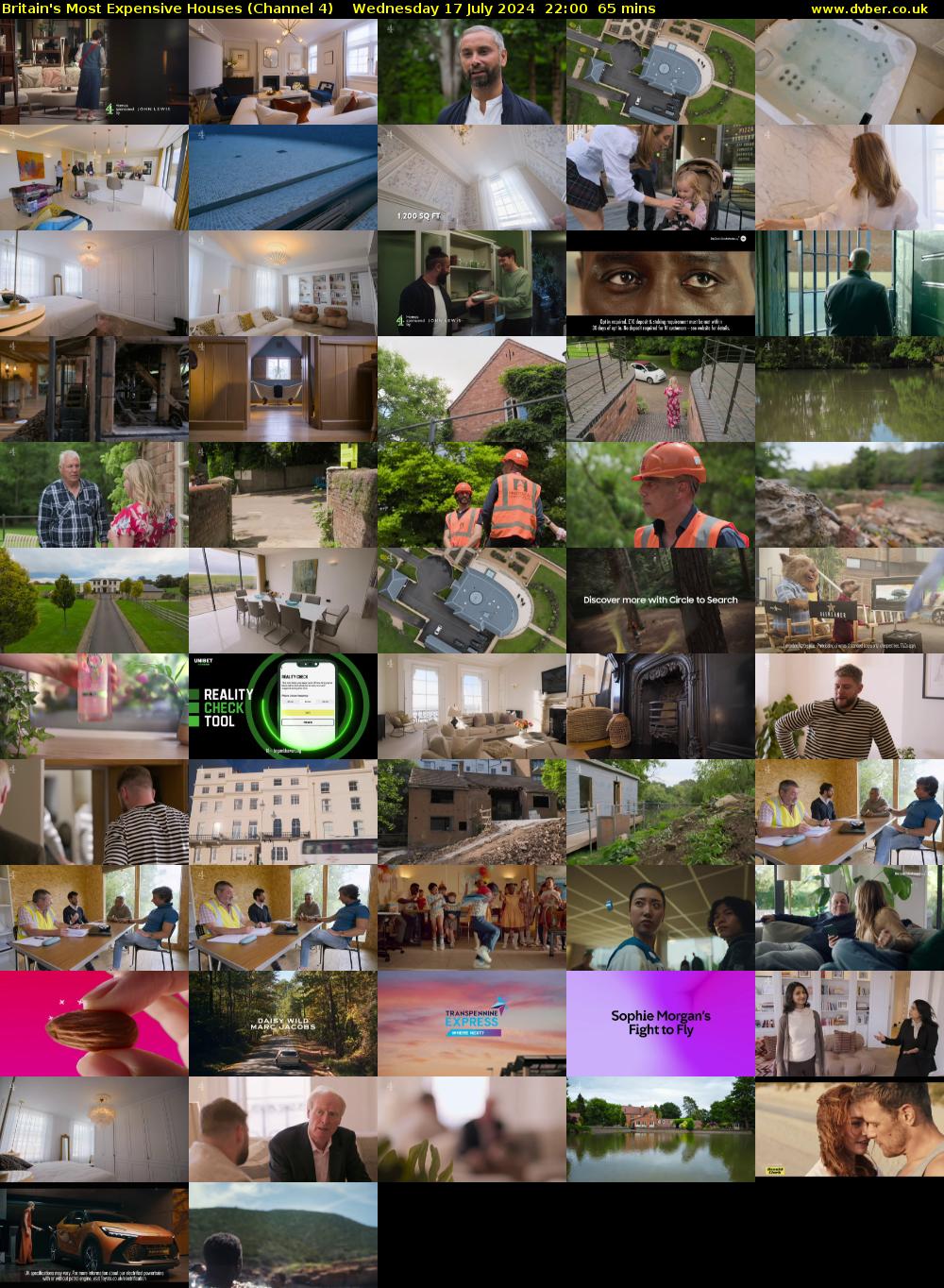 Britain's Most Expensive Houses (Channel 4) Wednesday 17 July 2024 22:00 - 23:05