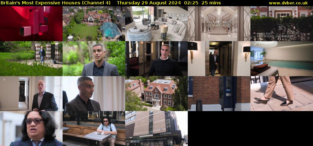 Britain's Most Expensive Houses (Channel 4) Thursday 29 August 2024 02:25 - 02:50