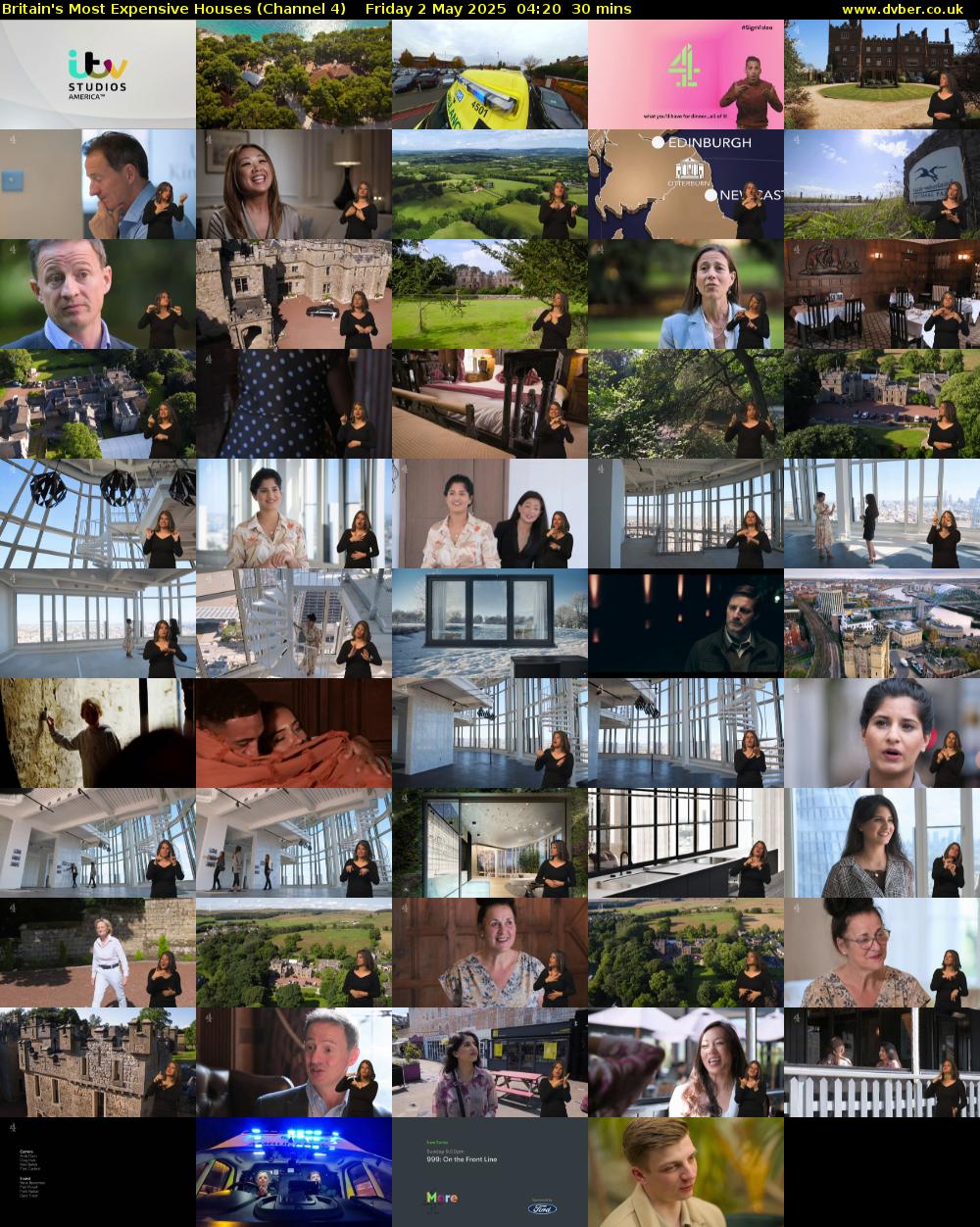 Britain's Most Expensive Houses (Channel 4) Friday 2 May 2025 04:20 - 04:50