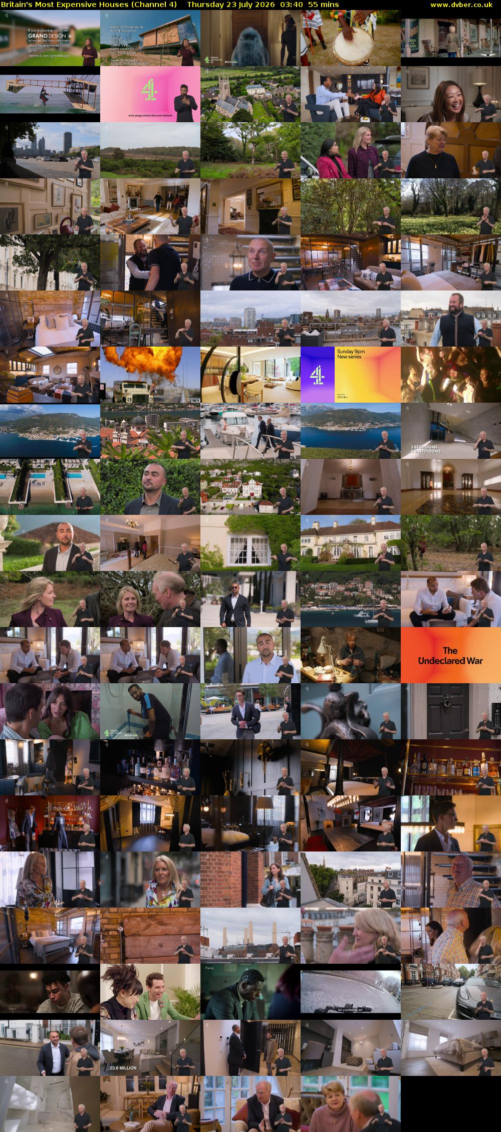 Britain's Most Expensive Houses (Channel 4) Thursday 23 July 2026 03:40 - 04:35