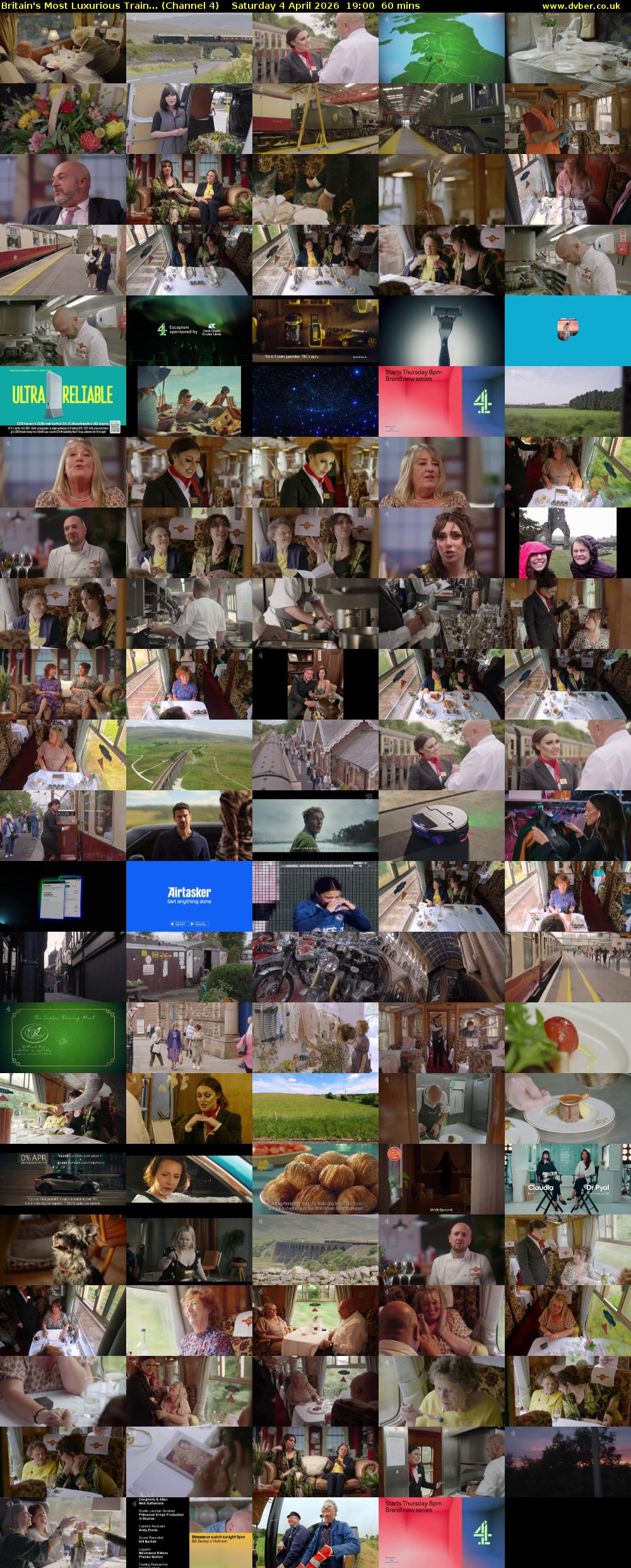 Britain's Most Luxurious Train... (Channel 4) Saturday 4 April 2026 19:00 - 20:00