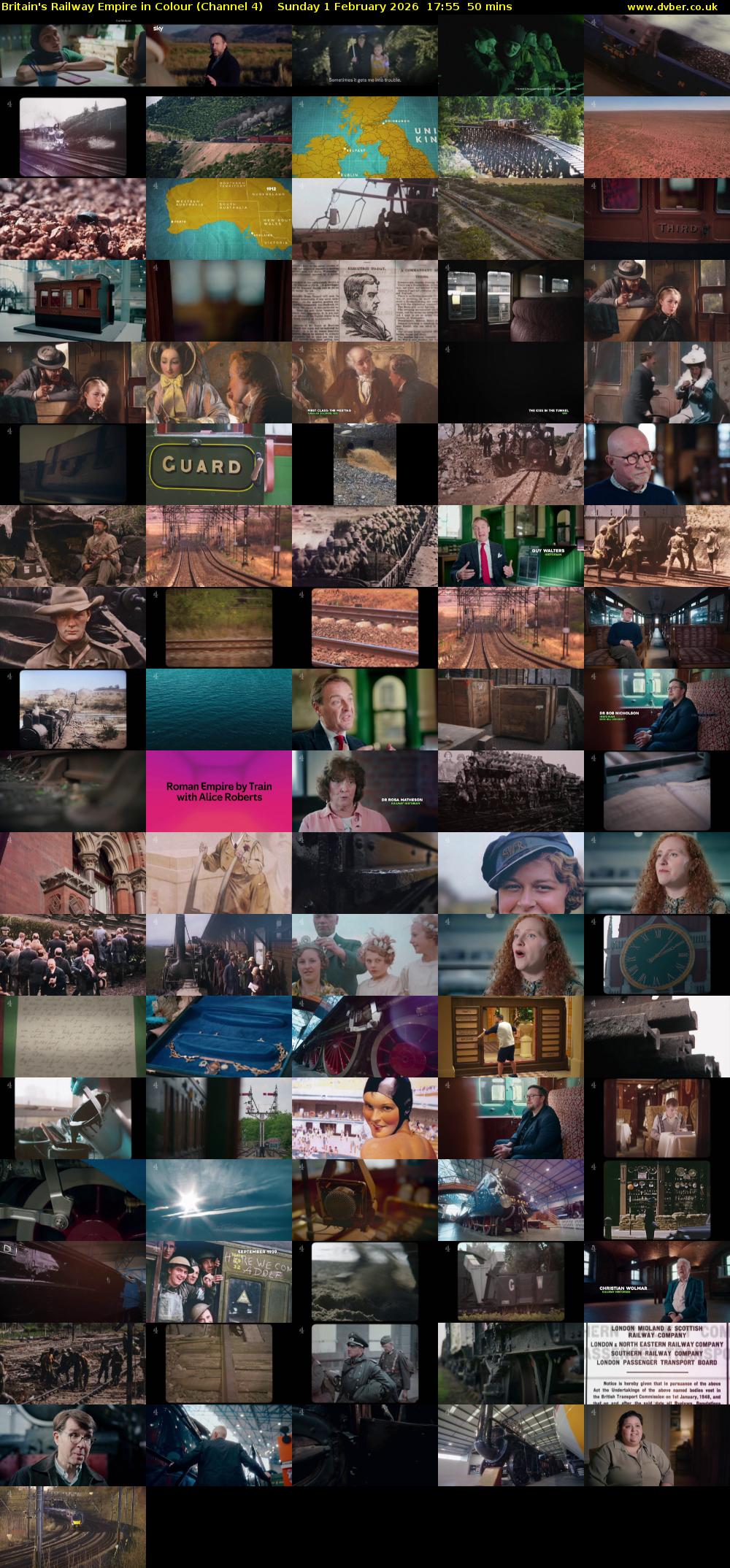 Britain's Railway Empire in Colour (Channel 4) Sunday 1 February 2026 17:55 - 18:45