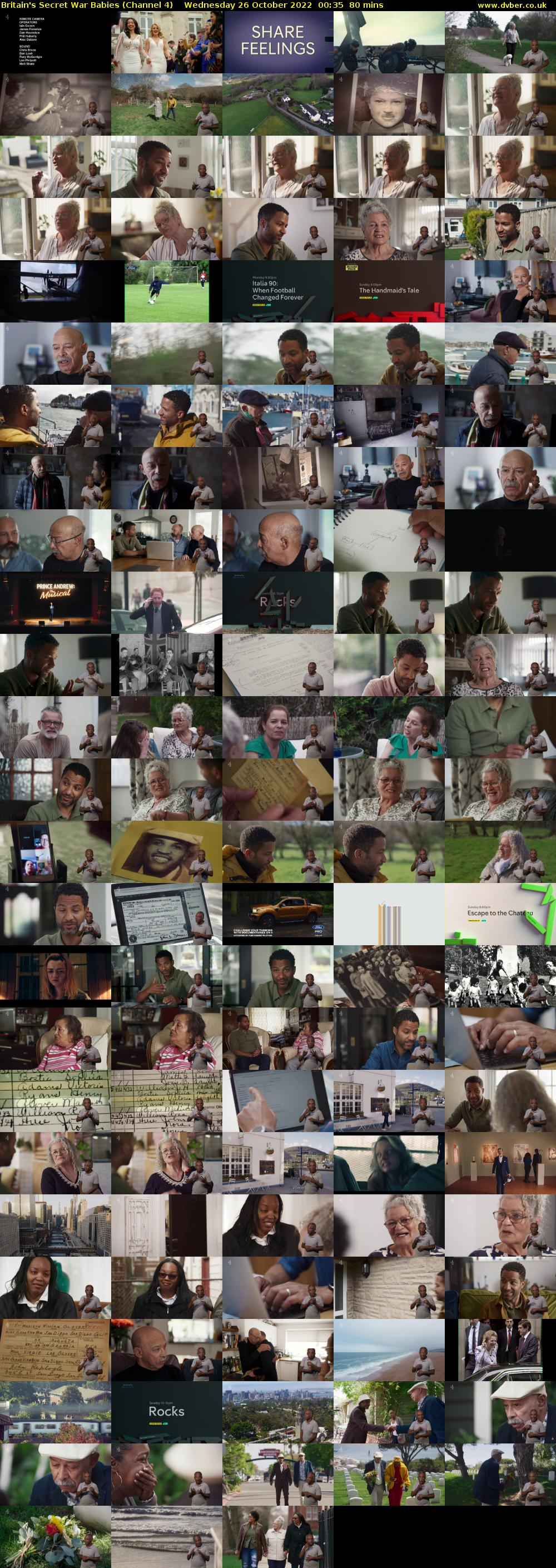 Britain's Secret War Babies (Channel 4) Wednesday 26 October 2022 00:35 - 01:55