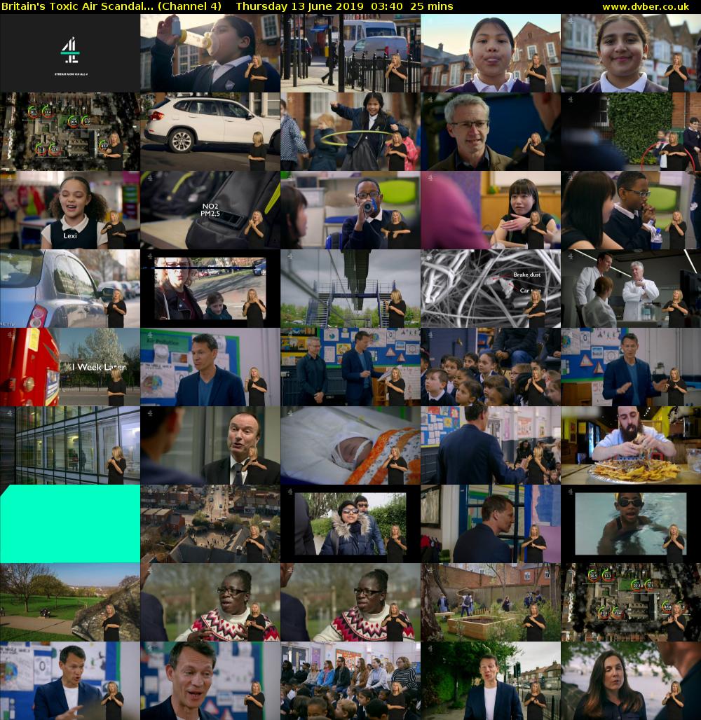 Britain's Toxic Air Scandal... (Channel 4) Thursday 13 June 2019 03:40 - 04:05
