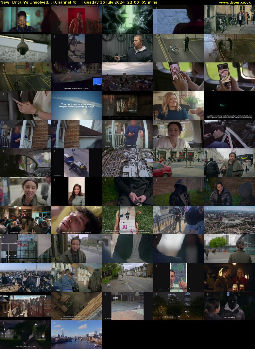 Britain's Unsolved... (Channel 4) Tuesday 16 July 2024 22:00 - 23:05