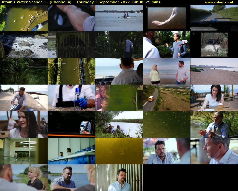 Britain's Water Scandal:... (Channel 4) Thursday 1 September 2022 04:30 - 04:55