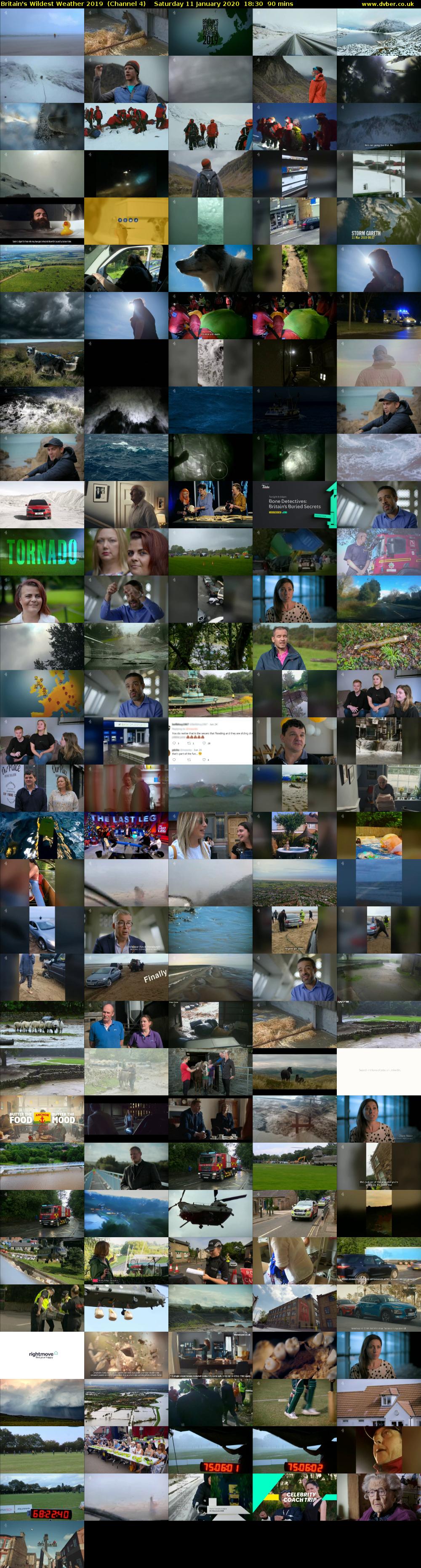 Britain's Wildest Weather 2019  (Channel 4) Saturday 11 January 2020 18:30 - 20:00