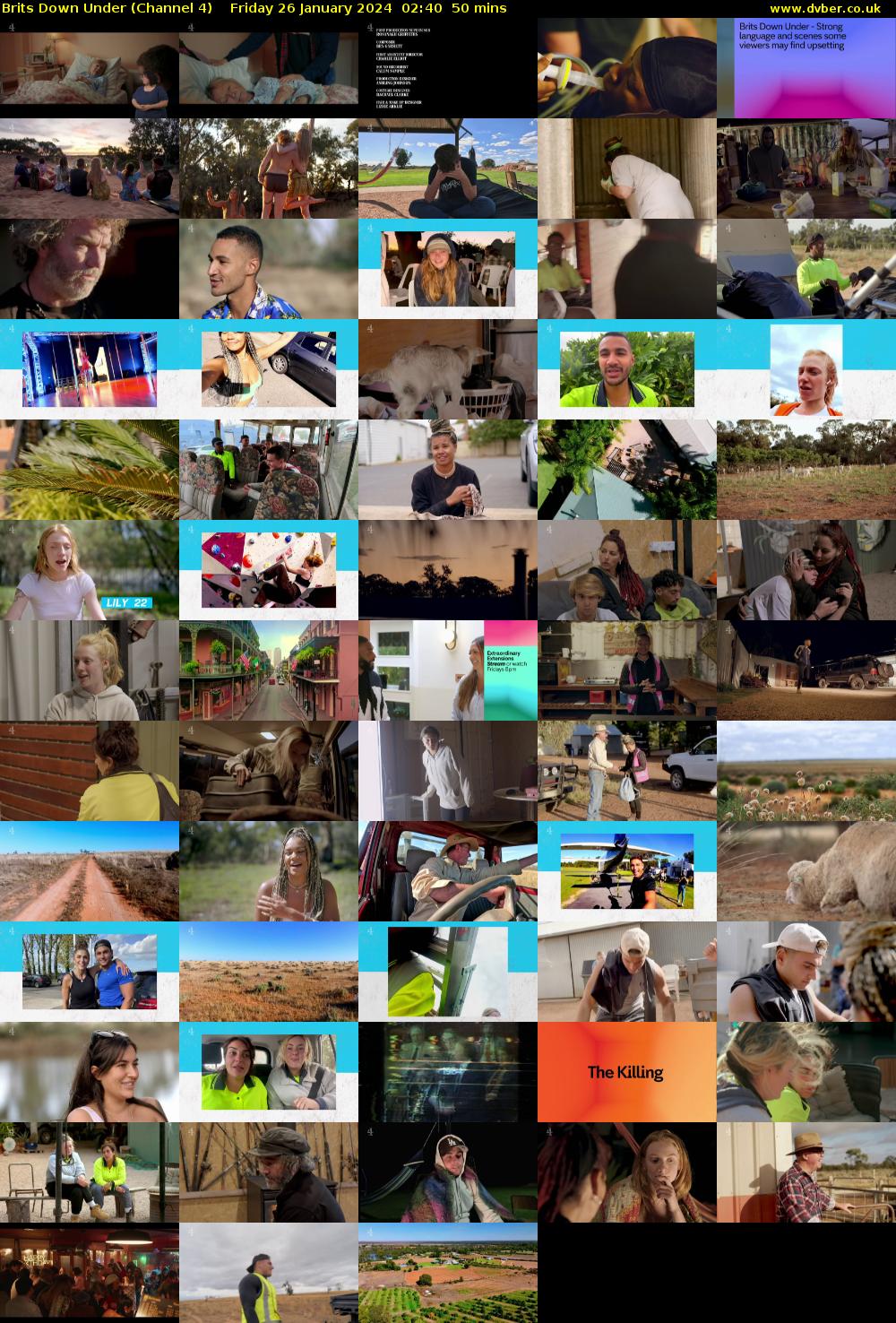 Brits Down Under (Channel 4) Friday 26 January 2024 02:40 - 03:30
