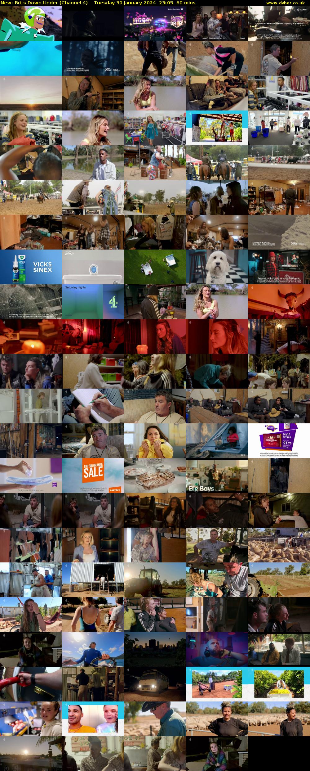 Brits Down Under (Channel 4) Tuesday 30 January 2024 23:05 - 00:05