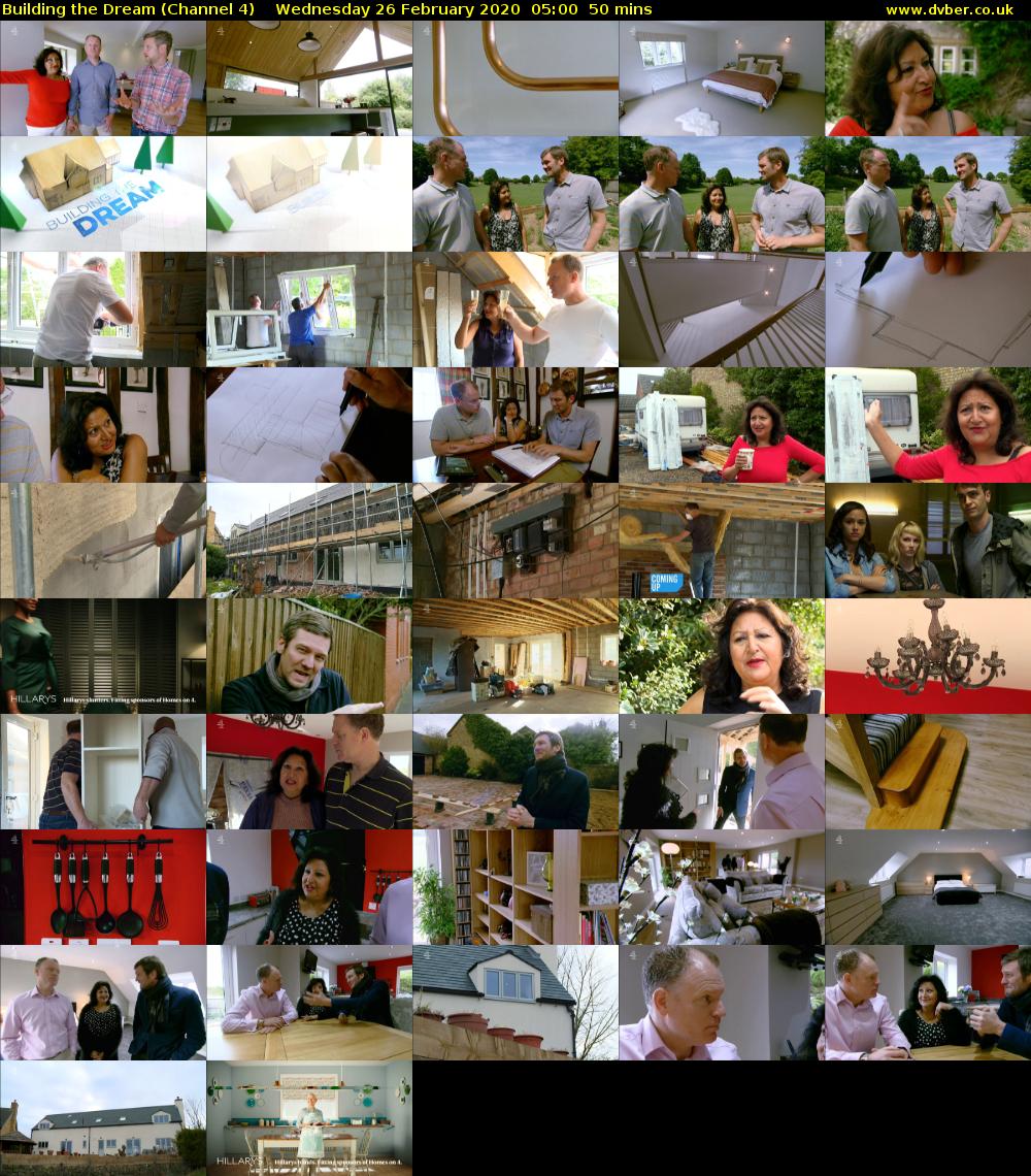 Building the Dream (Channel 4) Wednesday 26 February 2020 05:00 - 05:50