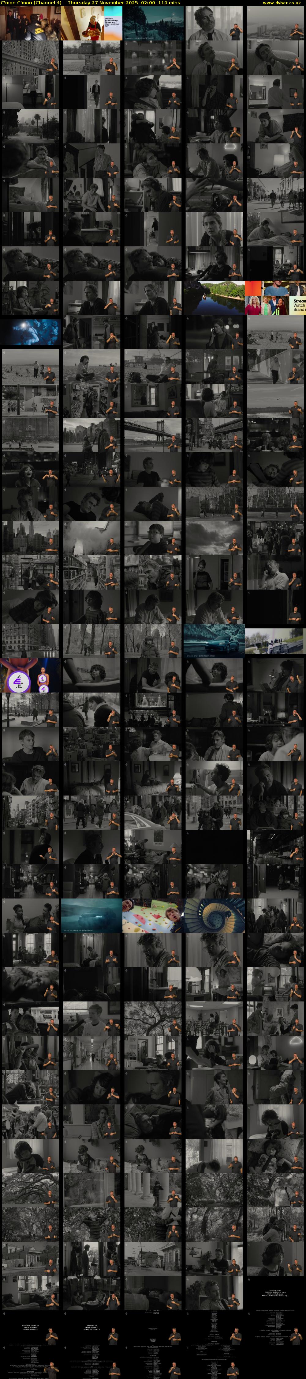 C'mon C'mon (Channel 4) Thursday 27 November 2025 02:00 - 03:50