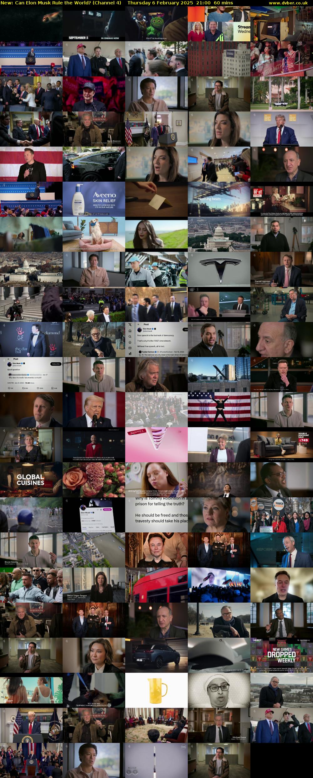 Can Elon Musk Rule the World? (Channel 4) Thursday 6 February 2025 21:00 - 22:00