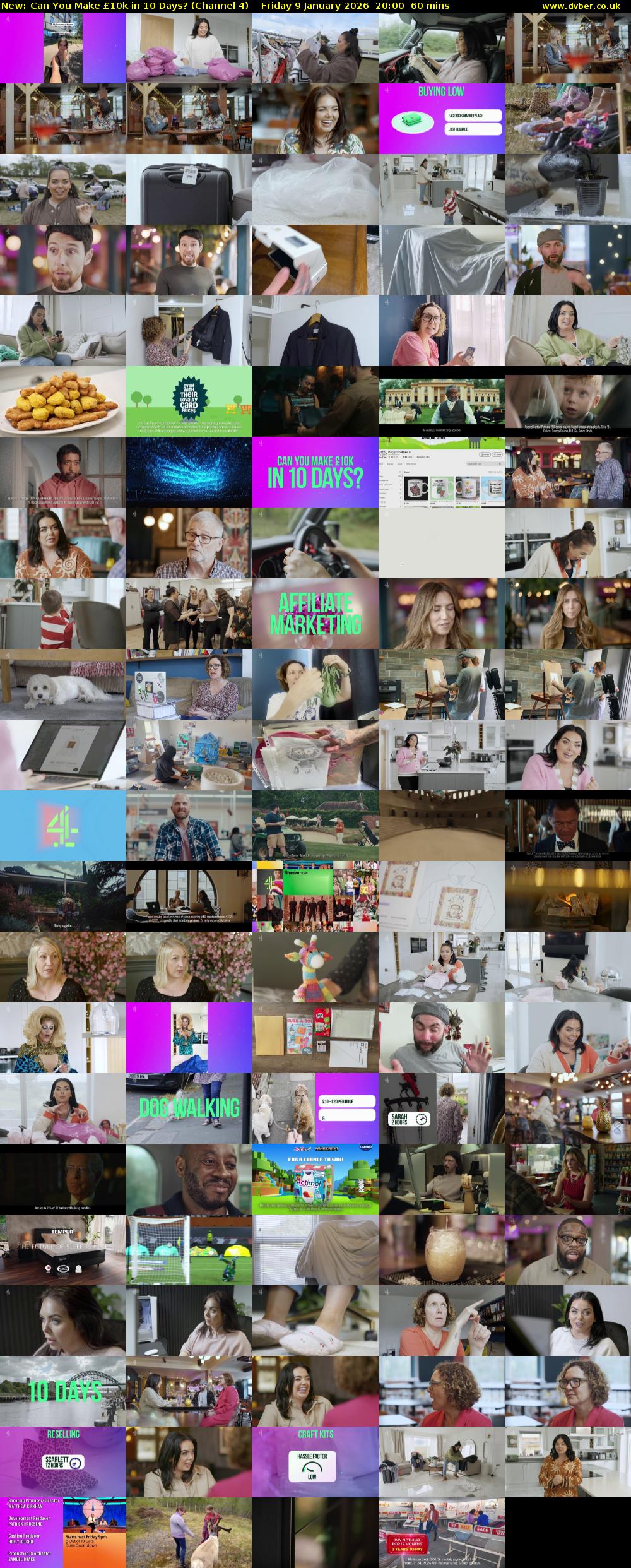 Can You Make £10k in 10 Days? (Channel 4) Friday 9 January 2026 20:00 - 21:00