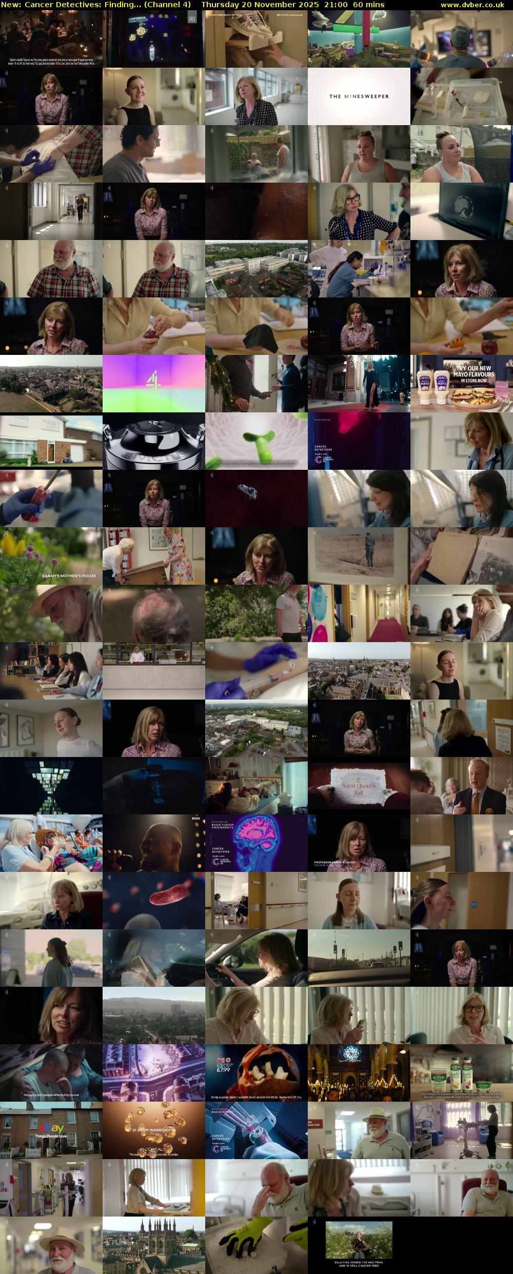 Cancer Detectives: Finding... (Channel 4) Thursday 20 November 2025 21:00 - 22:00