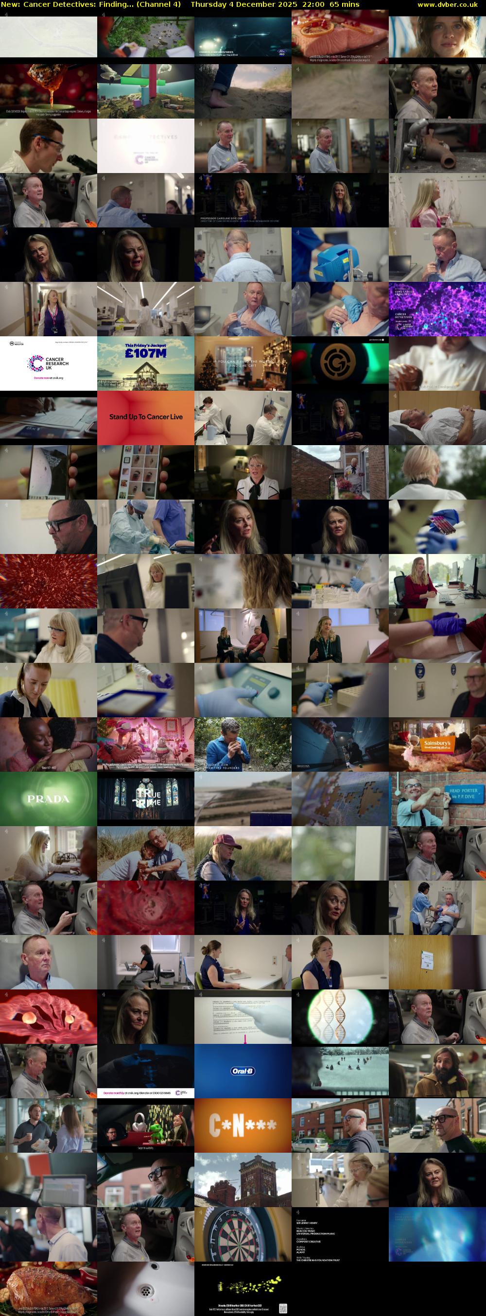 Cancer Detectives: Finding... (Channel 4) Thursday 4 December 2025 22:00 - 23:05