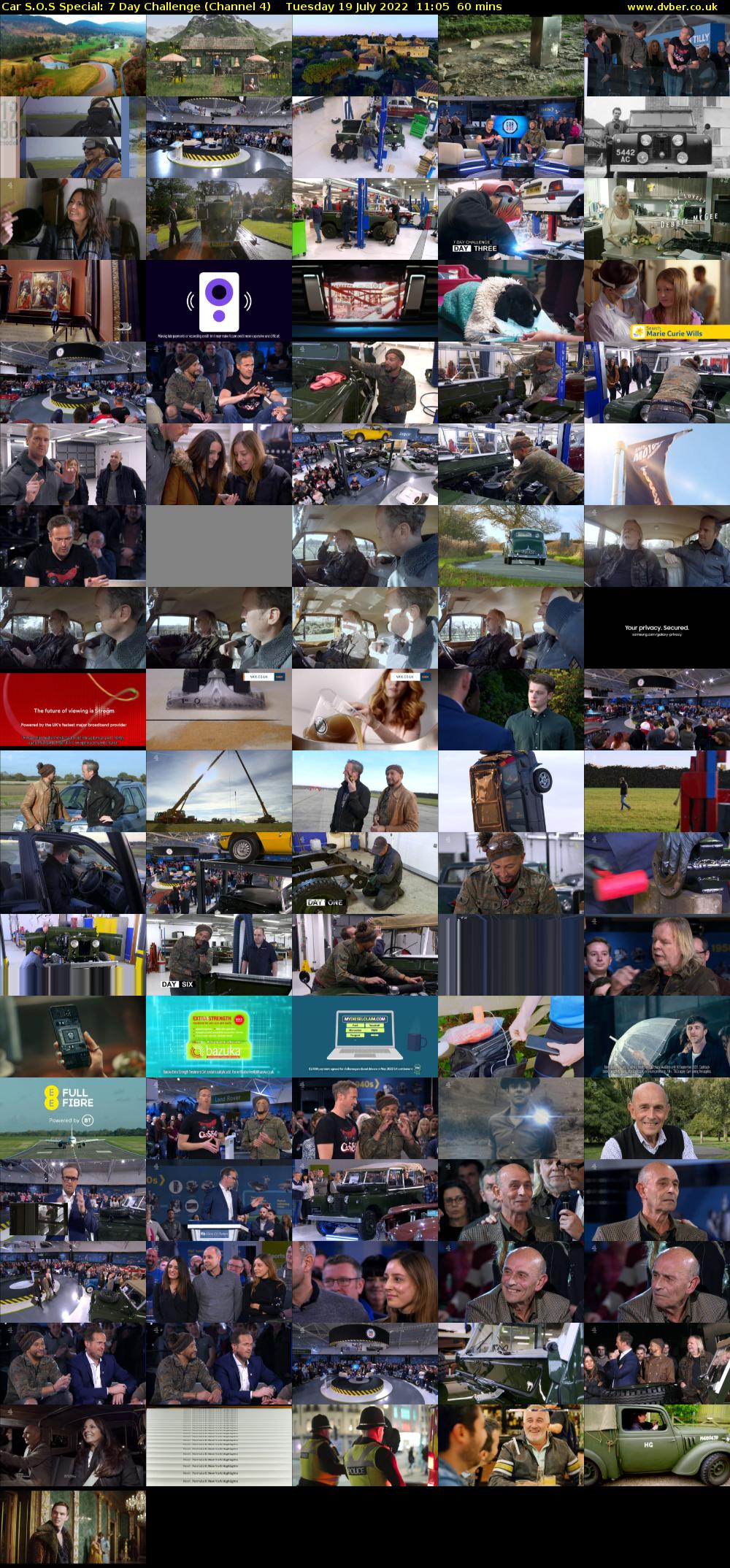 Car S.O.S Special: 7 Day Challenge (Channel 4) Tuesday 19 July 2022 11:05 - 12:05