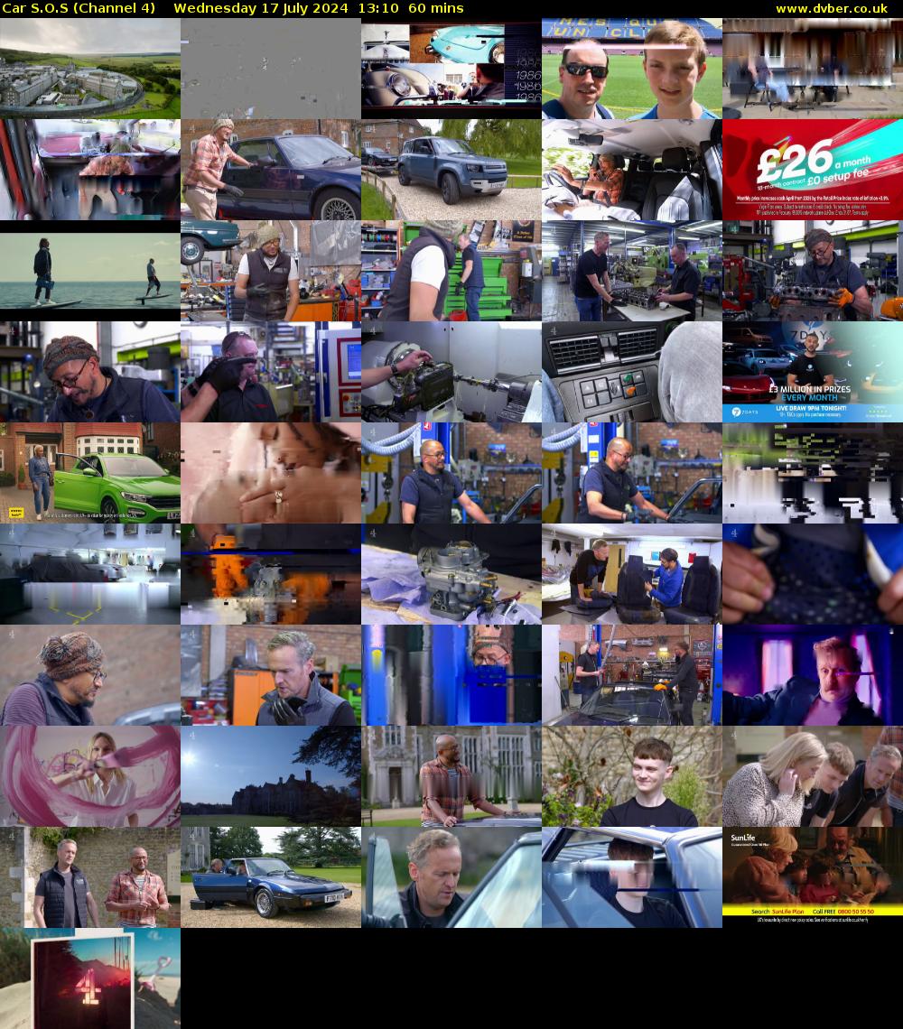 Car S.O.S (Channel 4) Wednesday 17 July 2024 13:10 - 14:10